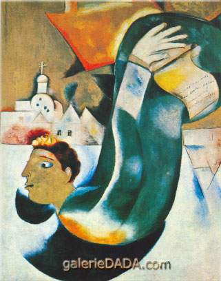Gemaelde Reproduktion von Marc Chagall Der Heilige Kutscher