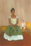 Gemaelde Reproduktion von Frida Kahlo Ich und meine Puppe