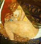 Gemaelde Reproduktion von Gustave Klimt Danae