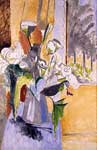 Gemaelde Reproduktion von Henri Matisse Blumenstrauß auf einer Veranda