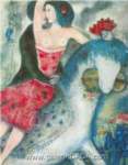 Gemaelde Reproduktion von Marc Chagall Reiten