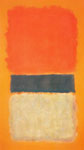 Gemaelde Reproduktion von Mark Rothko Orange, Gold, Schwarz