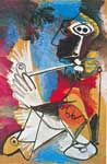 Gemaelde Reproduktion von Pablo Picasso Ein Mann mit der Pfeife 2