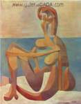 Gemaelde Reproduktion von Pablo Picasso Sitzbader