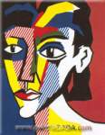 Gemaelde Reproduktion von Roy Lichtenstein Porträt einer Frau