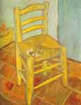Gemaelde Reproduktion von Vincent Van Gogh Der Sessel und das Rohr