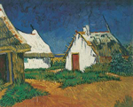 Gemaelde Reproduktion von Vincent Van Gogh Drei Bauernhäuser in der Region Saint-Maries-de-la-Mer