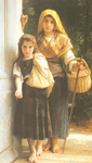 Adolphe-William Bouguereau Las niñas pequeñas Beggar reproduccione de cuadro