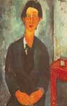 Amedeo Modigliani Chaim Soutine sentado en una mesa reproduccione de cuadro