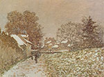 Claude Monet Nieve en Argenteuil reproduccione de cuadro
