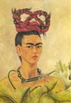 Frida Kahlo Auto-Retrato con Barid reproduccione de cuadro