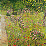 Gustave Klimt Orchardo con Rosas reproduccione de cuadro
