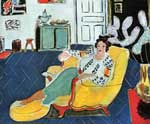 Henri Matisse Chica joven con sofá amarillo reproduccione de cuadro