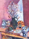 Henri Matisse Todavia vive con Flowers reproduccione de cuadro
