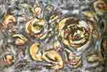 Jackson Pollock Grises oceánicos reproduccione de cuadro