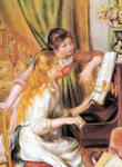 Pierre August Renoir Chicas jóvenes en el piano reproduccione de cuadro
