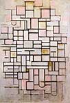 Piet Mondrian Composición 6 reproduccione de cuadro