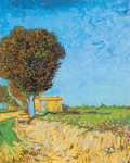 Vincent Van Gogh Un carril cerca de Arles (pintura de Impasto grueso) reproduccione de cuadro