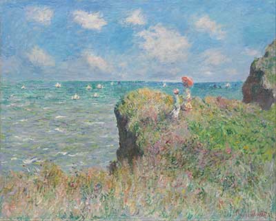 Claude Monet Le Cliff Walk reproduction-de-tableau