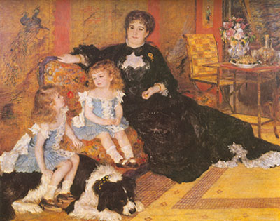 Pierre August Renoir Madame charpentier et ses enfants reproduction-de-tableau