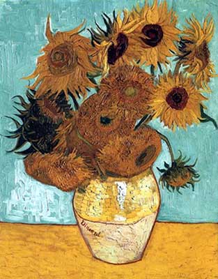 Vincent Van Gogh Vase avec douze tournesols reproduction-de-tableau