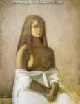 Balthasar Balthus Jeune fille avec un blanc Skirt reproduction de tableau