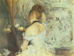 Berthe Morisot Femme à sa toilette reproduction de tableau