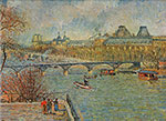 Camille Pissarro La Seine et le pont des Arts, Paris reproduction de tableau