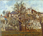 Camille Pissarro Verger avec des arbres fruitiers à fleurs, Pontoise reproduction de tableau