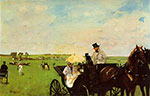 Edgar Degas Un carriage aux courses reproduction de tableau