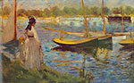 Edouard Manet Rivière à Argenteuil reproduction de tableau