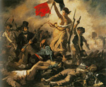 Eugene Delacroix La liberté qui conduit le peuple reproduction de tableau