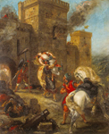 Eugene Delacroix L'enlèvement de Rebecca reproduction de tableau