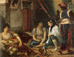 Eugene Delacroix Les femmes d'Alger dans leur appartement reproduction de tableau