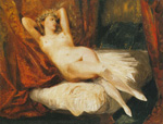 Eugene Delacroix Odalisque couché sur un divan reproduction de tableau