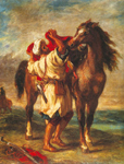 Eugene Delacroix Selle arabe d'un cheval reproduction de tableau