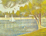 Georges Seurat La Seine à la Grande Jatte au printemps reproduction de tableau