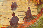 Georges Seurat Les pêcheurs reproduction de tableau