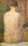 Georges Seurat Modèle assis, arrière reproduction de tableau