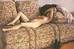Gustave Caillebotte Nu sur un canapé reproduction de tableau