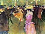 Henri Toulouse-Lautrec Au Moulin Rouge: danse reproduction de tableau