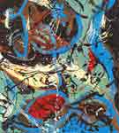 Jackson Pollock (composition avec coulée II) reproduction de tableau