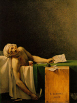 Jacques-Louis David La mort de Marat reproduction de tableau