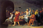 Jacques-Louis David La mort de Socrate reproduction de tableau
