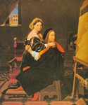 Jean-Dominique Ingres Raphaël et la Fornarina reproduction de tableau