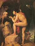 Jean-Dominique Ingres Œdipe et le Sphinx reproduction de tableau