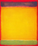 Mark Rothko Bleu, jaune, vert sur rouge reproduction de tableau