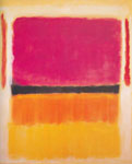 Mark Rothko Violet, noir, orange, jaune sur blanc et rouge reproduction de tableau