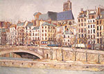 Maurice Utrillo église Saint-Gervais. Paris reproduction de tableau
