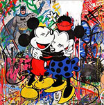 Mr Brainwash Mickey et Minnie reproduction de tableau
